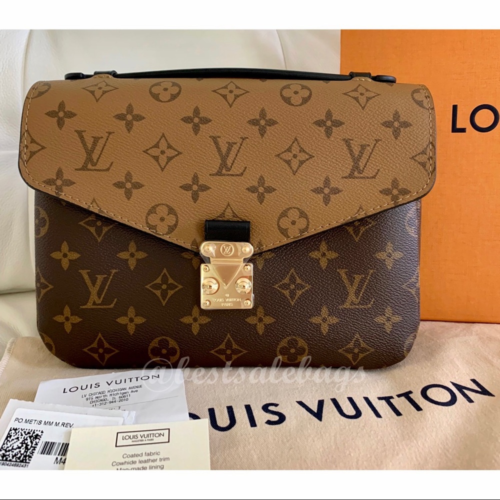 NWT AUTHENTIC LV Pochette Metis Monogram Reverse